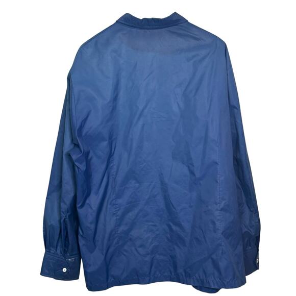 Vtg 1970's L.L. Bean Navy Blue Windbreaker Button Up Long Sleeve Shirt - Picture 6 of 8